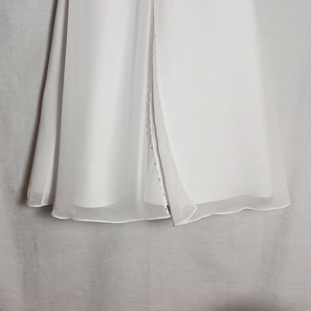 David Bridals White Beaded Embroidered Flower Girl Communion Dress Sz 5 - Picture 2 of 13